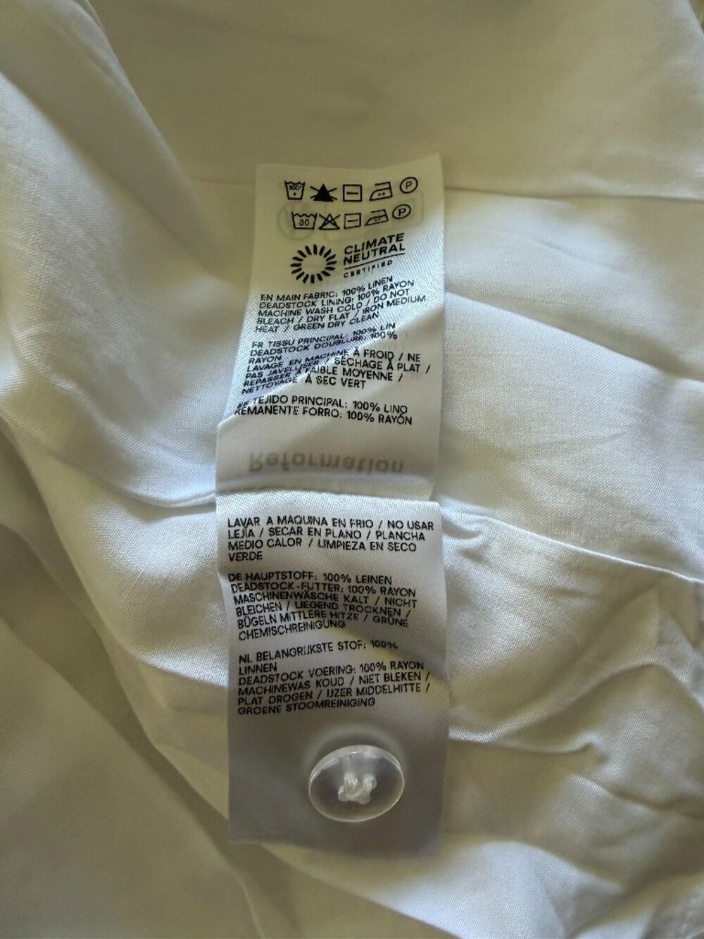 NEW Reformation Everett Linen Midi Dress White | US 4 UK 8 - Picture 10 of 16